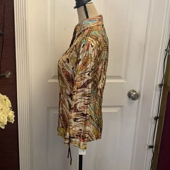 NWT Roberto Cavalli 100% silk blouse, S - Picture 9 of 14